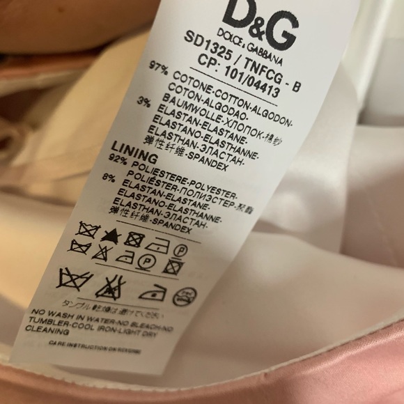 D&G Dolce and Gabbana Blush Pink Bodycon Dress - Picture 15 of 16